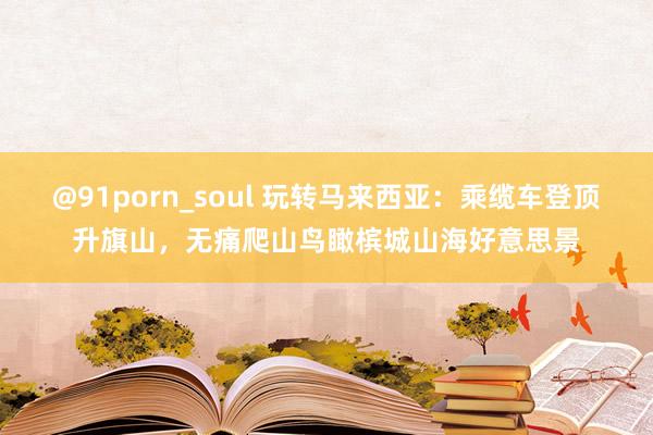 @91porn_soul 玩转马来西亚：乘缆车登顶升旗山，无痛爬山鸟瞰槟城山海好意思景