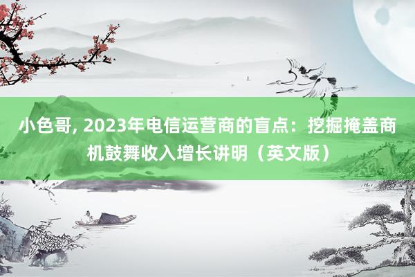 小色哥， 2023年电信运营商的盲点：挖掘掩盖商机鼓舞收入增长讲明（英文版）