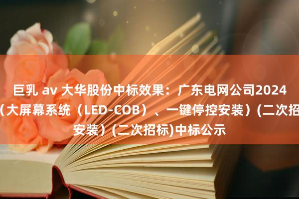 巨乳 av 大华股份中标效果：广东电网公司2024年框架招标（大屏幕系统（LED-COB）、一键停控安装）(二次招标)中标公示