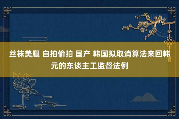 丝袜美腿 自拍偷拍 国产 韩国拟取消算法来回韩元的东谈主工监督法例