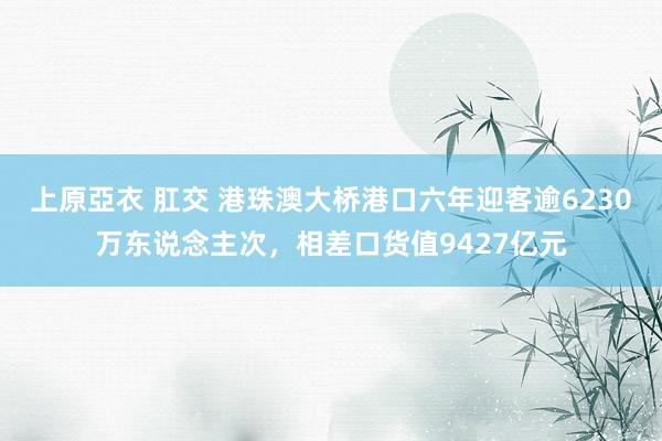 上原亞衣 肛交 港珠澳大桥港口六年迎客逾6230万东说念主次，相差口货值9427亿元