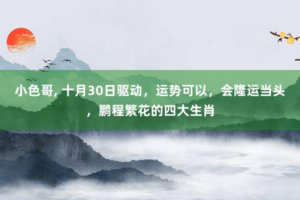 小色哥， 十月30日驱动，运势可以，会隆运当头，鹏程繁花的四大生肖