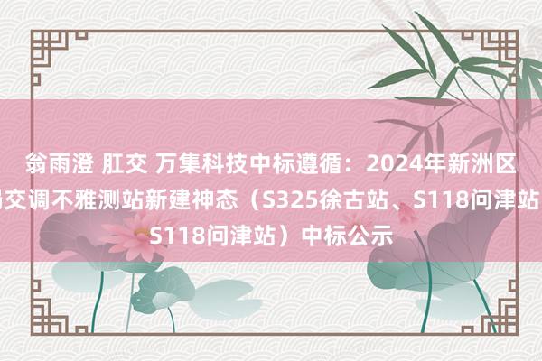 翁雨澄 肛交 万集科技中标遵循：2024年新洲区公路科罚局交调不雅测站新建神态（S325徐古站、S118问津站）中标公示