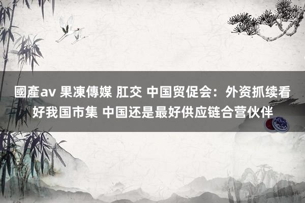 國產av 果凍傳媒 肛交 中国贸促会：外资抓续看好我国市集 中国还是最好供应链合营伙伴