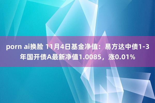 porn ai换脸 11月4日基金净值：易方达中债1-3年国开债A最新净值1.0085，涨0.01%