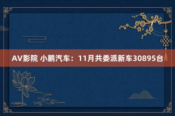 AV影院 小鹏汽车：11月共委派新车30895台