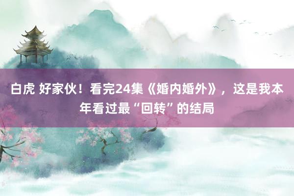 白虎 好家伙！看完24集《婚内婚外》，这是我本年看过最“回转”的结局