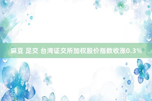 麻豆 足交 台湾证交所加权股价指数收涨0.3%