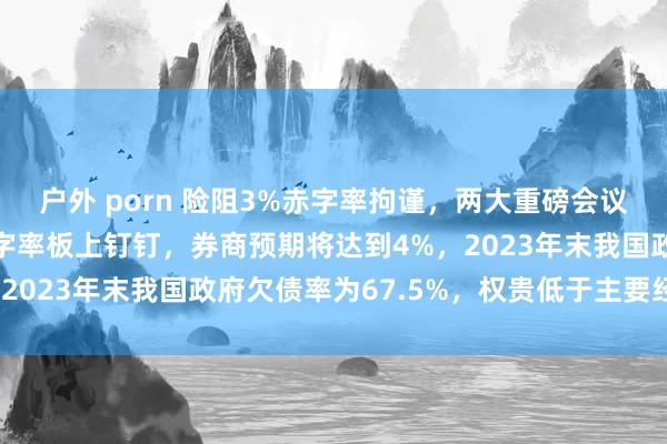 户外 porn 险阻3%赤字率拘谨，两大重磅会议先后落地！提高财政赤字率板上钉钉，券商预期将达到4%，2023年末我国政府欠债率为67.5%，权贵低于主要经济体