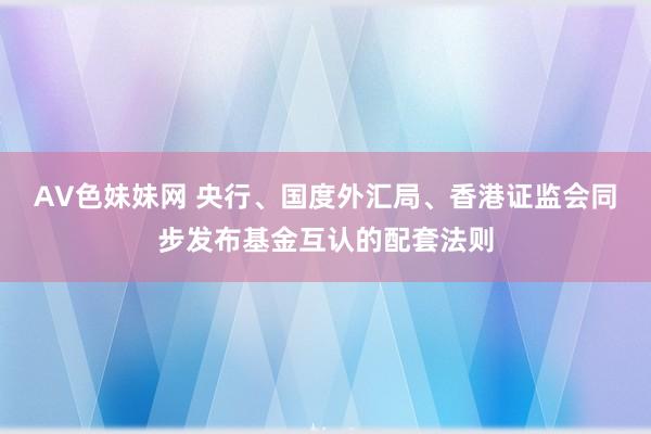 AV色妹妹网 央行、国度外汇局、香港证监会同步发布基金互认的配套法则