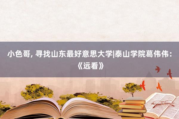 小色哥， 寻找山东最好意思大学|泰山学院葛伟伟：《远看》