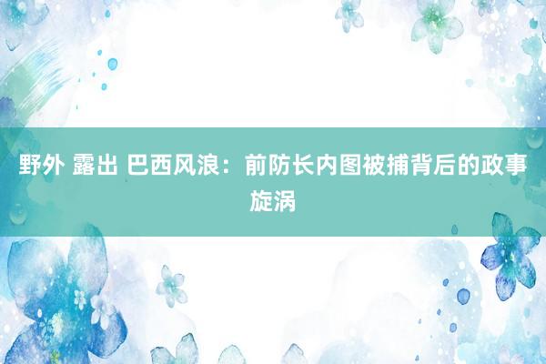 野外 露出 巴西风浪：前防长内图被捕背后的政事旋涡