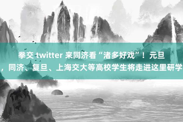 拳交 twitter 来同济看“渚多好戏”！元旦，同济、复旦、上海交大等高校学生将走进这里研学