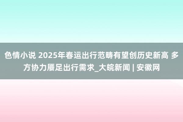 色情小说 2025年春运出行范畴有望创历史新高 多方协力餍足出行需求_大皖新闻 | 安徽网