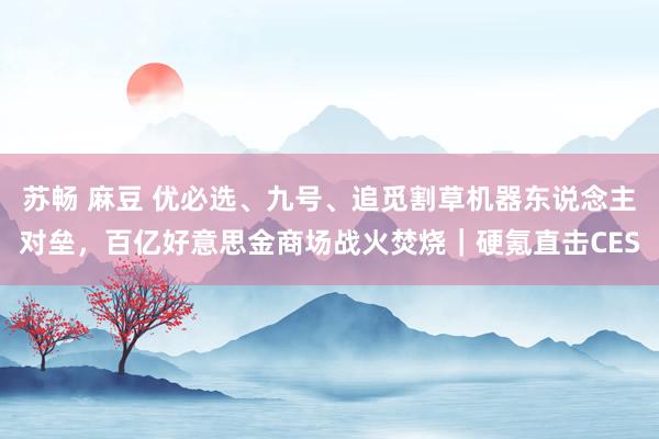 苏畅 麻豆 优必选、九号、追觅割草机器东说念主对垒，百亿好意思金商场战火焚烧｜硬氪直击CES