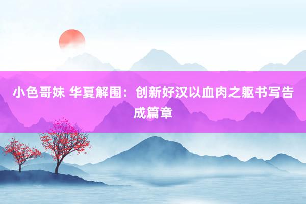 小色哥妹 华夏解围：创新好汉以血肉之躯书写告成篇章