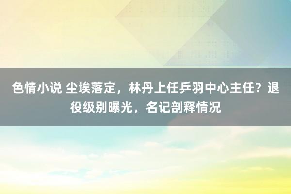 色情小说 尘埃落定，林丹上任乒羽中心主任？退役级别曝光，名记剖释情况